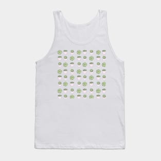 Green and pink suculents in flowerpots Tank Top